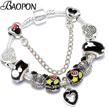 

BAOPON Vintage Animal Charm Bracelets With Style Pendant Crystal Ball Fine Bracelets Women Party Jewelry Dropshipping
