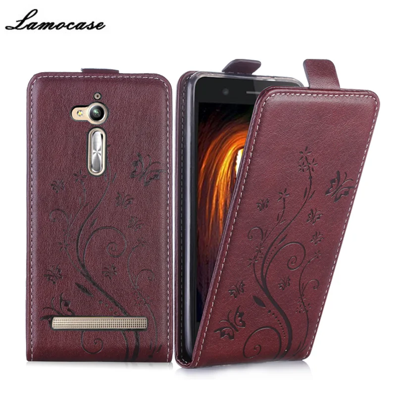 Роскошный кожаный чехол для Asus Zenfone Go ZB500KL ZB500KG бумажник тиснение вертикальная