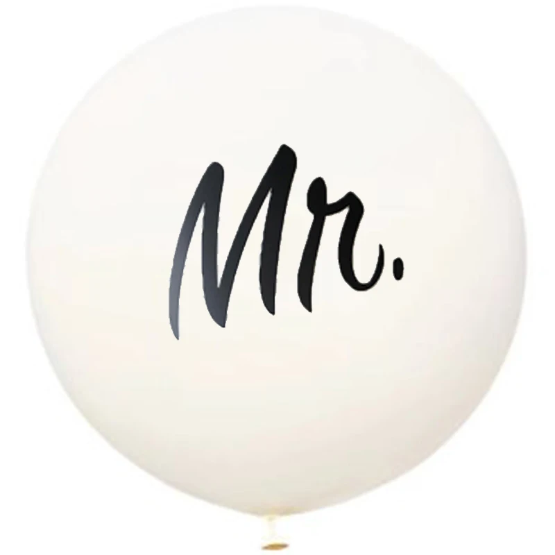 1 шт. 3" уплотненные воздушные шары латексные белые Mr& Mrs напечатанные баллоннен бруйофт с Днем Святого Валентина событие гелий Mariage Globos - Цвет: white MR