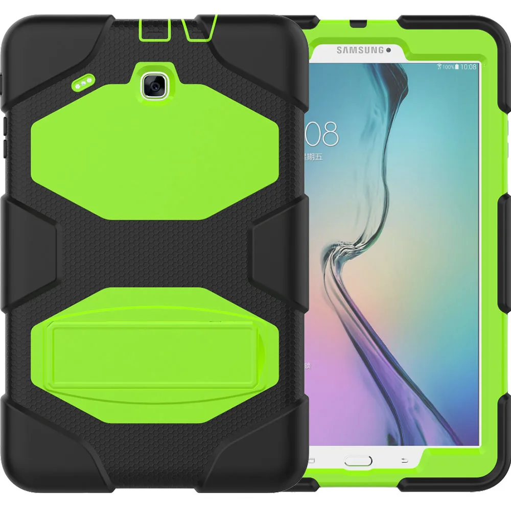Чехол для Samsung Galaxy Tab E 9,6 T560 T561, сверхпрочный чехол 3 в 1, гибридный прочный Чехол-подставка для планшета+ стилус - Цвет: Green