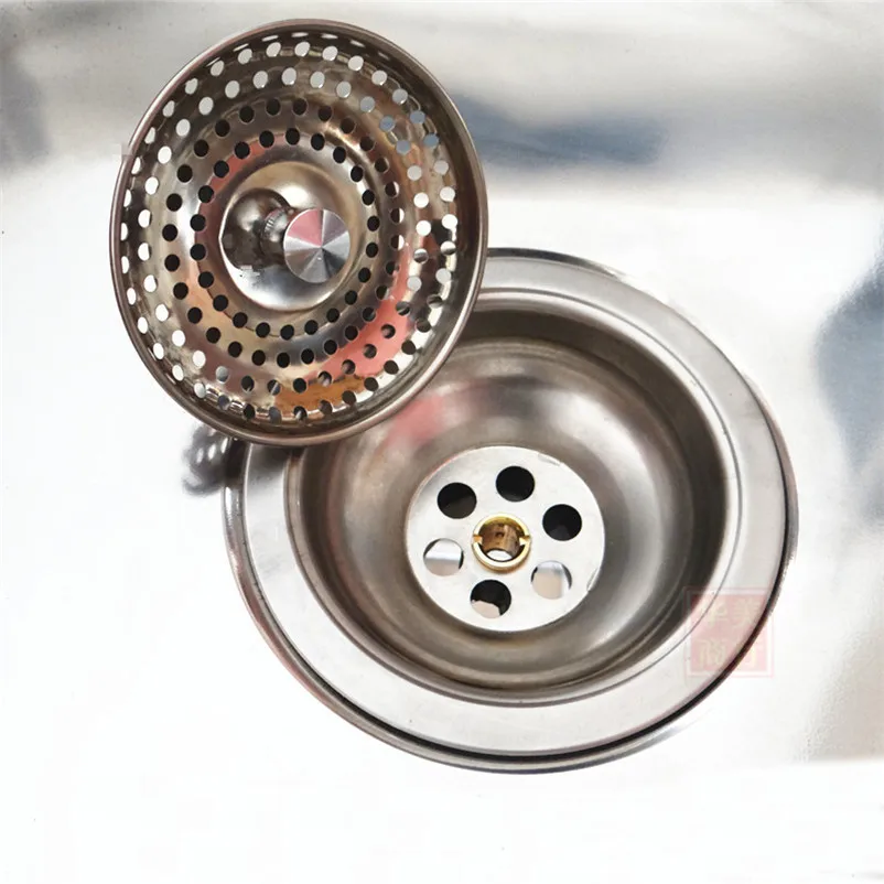 XMT HOME Stainless Steel Kitchen Filter Sewers Wash Basin Stopper Filters Strianers Sinkhole