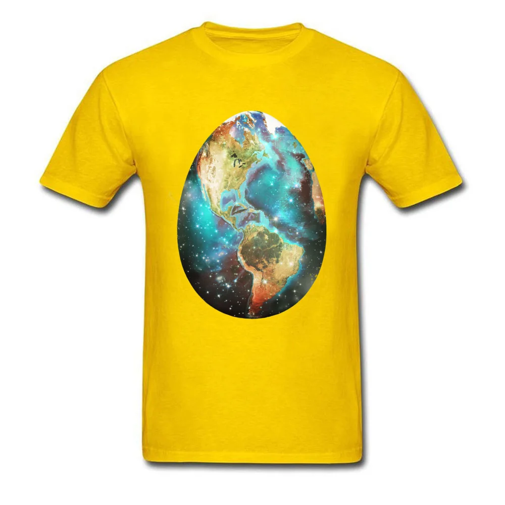 Earthly egg Gift Short Sleeve Tops T Shirt NEW YEAR DAY Crewneck Pure Cotton Youth T Shirt Gift Tops Shirts Retro Earthly egg yellow