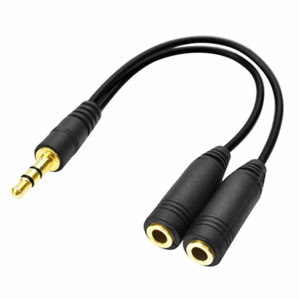 

3.5mm Y Splitter One Male to Two Female Headphone Mic Stereo Audio Adapter Cable