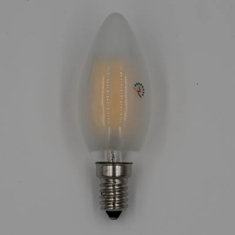 RXR 6 шт./лот E14 2 Вт 4 Вт 6 Вт затемняемый Светодиодный светильник в виде свечи/с изогнутым кончиком B10 матовый Edison Ретро Светодиодный светильник накаливания 120V230V