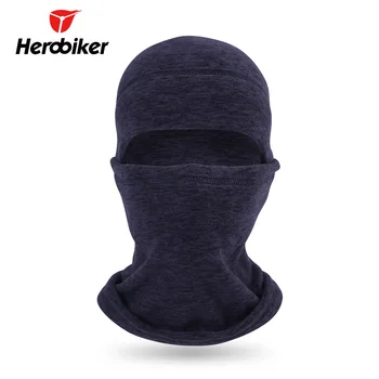 

HEROBIKER Black Motorcycle Face Mask Moto Mask Thermal Fleece Cold-proof Balaclava Autumn Winter Cycling Skiing Mask Hat