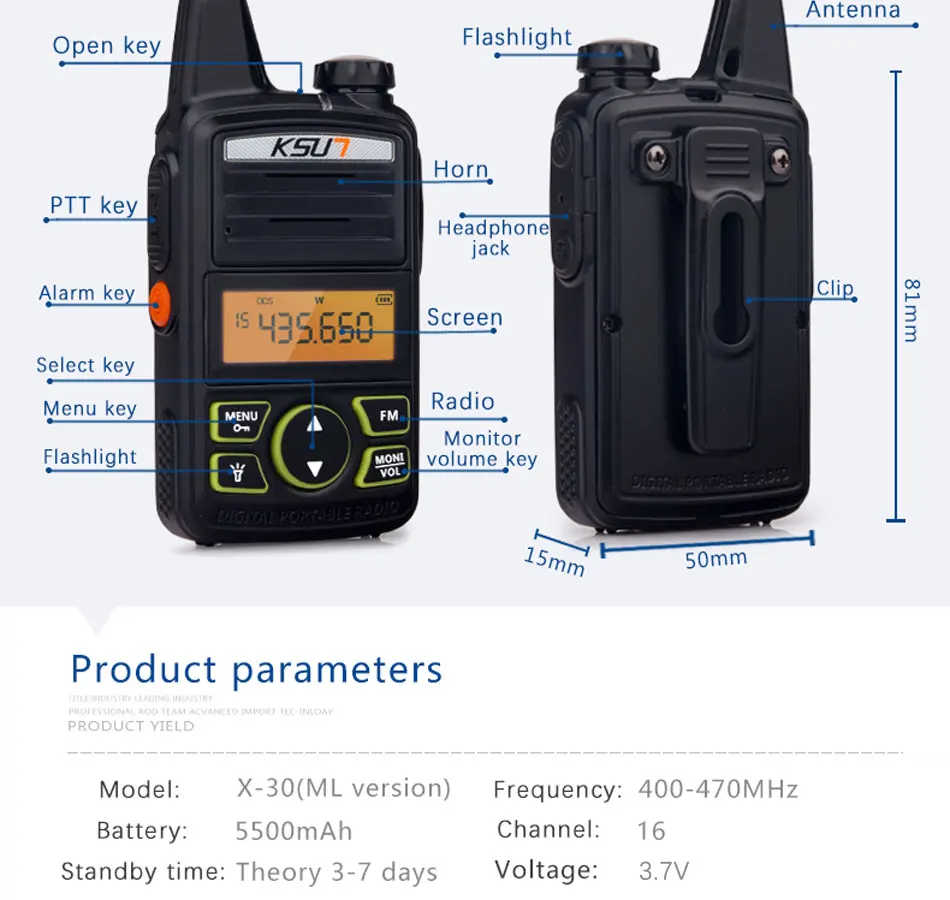 2 шт.) портативный Радиоприемник KSUN X-30TFSI мл портативная рация UHF Ручной двухсторонний радиопередатчик HF трансивер любительский удобный