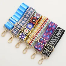 Rainbow Belt Bag Straps Nylon for Women Shoulder Messenger Bags Adjustable Wide Strap Parts for Accessories O bag Handle Handbag nylon bag straps colorful belt diy accessories replacement women adjustable shoulder crossbody bag handbag strap handle kz151307