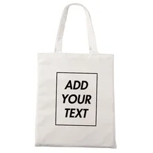 Custom Tote Bag Shopping Add Your Text Print Original Design White Zipper Unisex Fashion Travel Canvas Bags stylish geometric print and zipper design women s tote bag