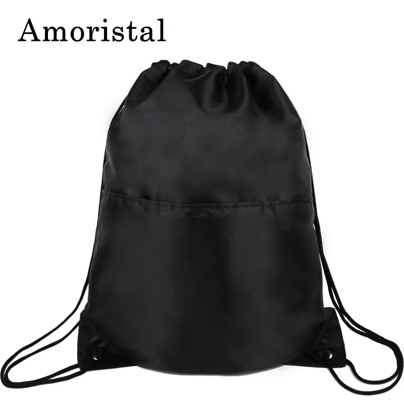Unisex Drawstring Bag High Quality Polyester Men Football Bags Women String Sack Backpack Male Folding Shopping