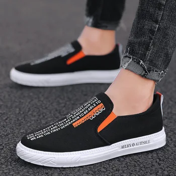

Canvas shoes men 2019 summer men's shoes fashion trend wild men's lazy shoes breathable outdoor low to help driving men's shoes