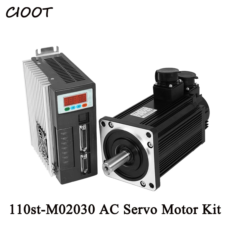 110ST M02030 600 Вт AC Серводвигатель 2N. м. 3000 об./мин. 0.6KW однофазный переменного тока