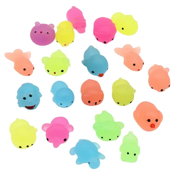 

20 pcs cute toy Random style luminous squeezing leopard scorpion light small animal squeezing venting decompression toy