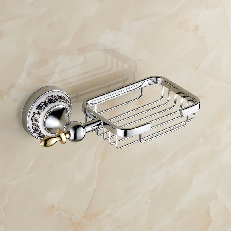 Free Shipping European Style Chrome Bathroom Soap Holder Soap Basket