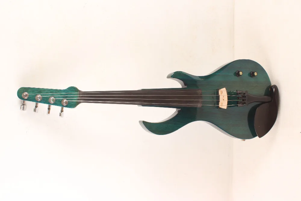 

dark blue 4 String Electric Violin New 4/4 Flame guitar shape Solid wood Powerful Sound fret 1-6#