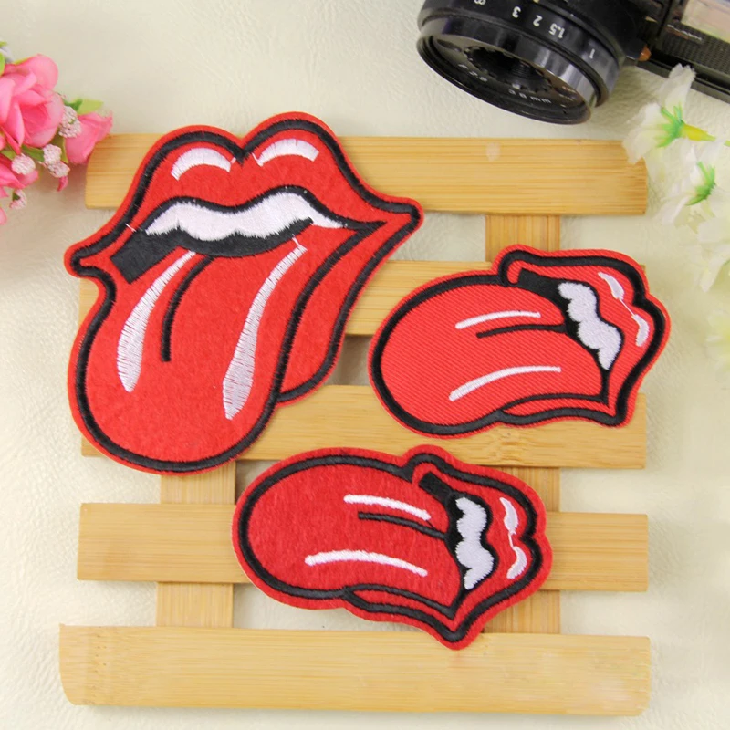 

Iron-on Patches embroidery appliques Embroidered patch for clothing Tongue cloth paste Motif Craft subsidies