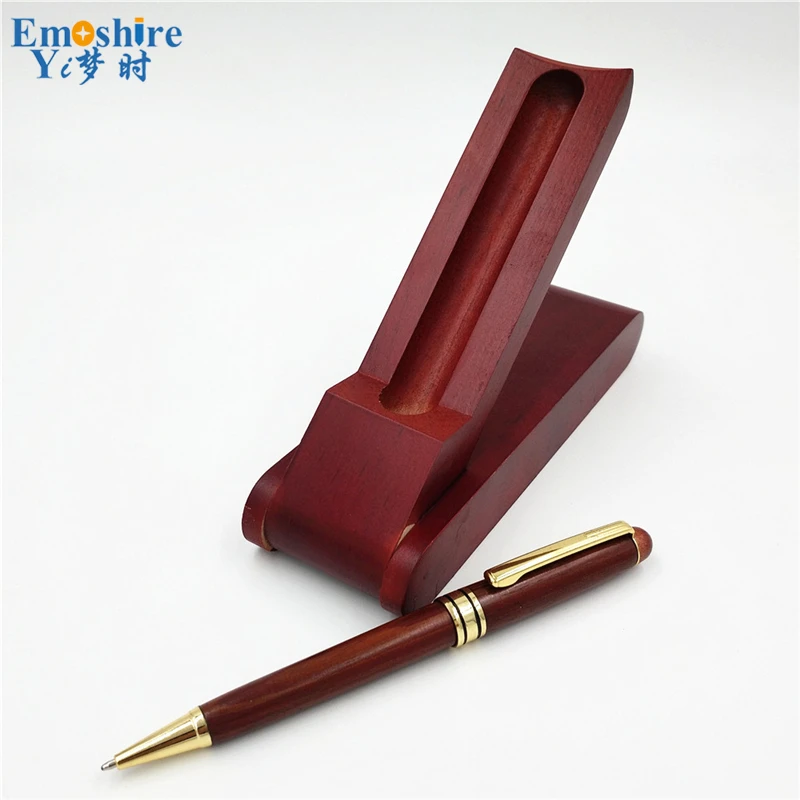 Emoshire Wooden Pen Ballpoint Pen Roller Ball Pen Gift Set with Wood Cufflinks (16)