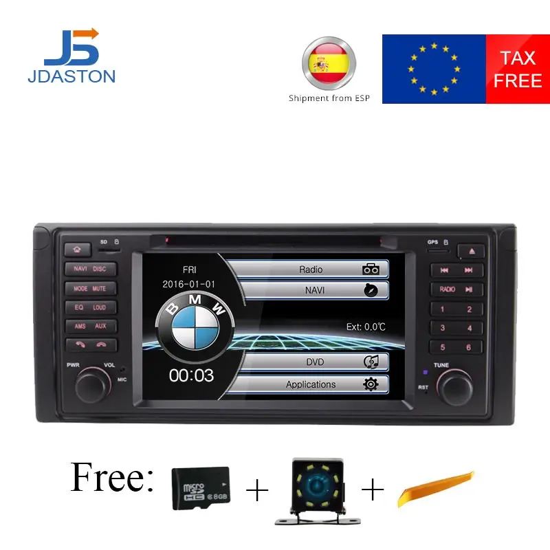 

JDASTON HD Touch screen 7 inch car dvd radio multimedia player For BMW X5 M5 E39 E53 stereo video can bus steering wheel control