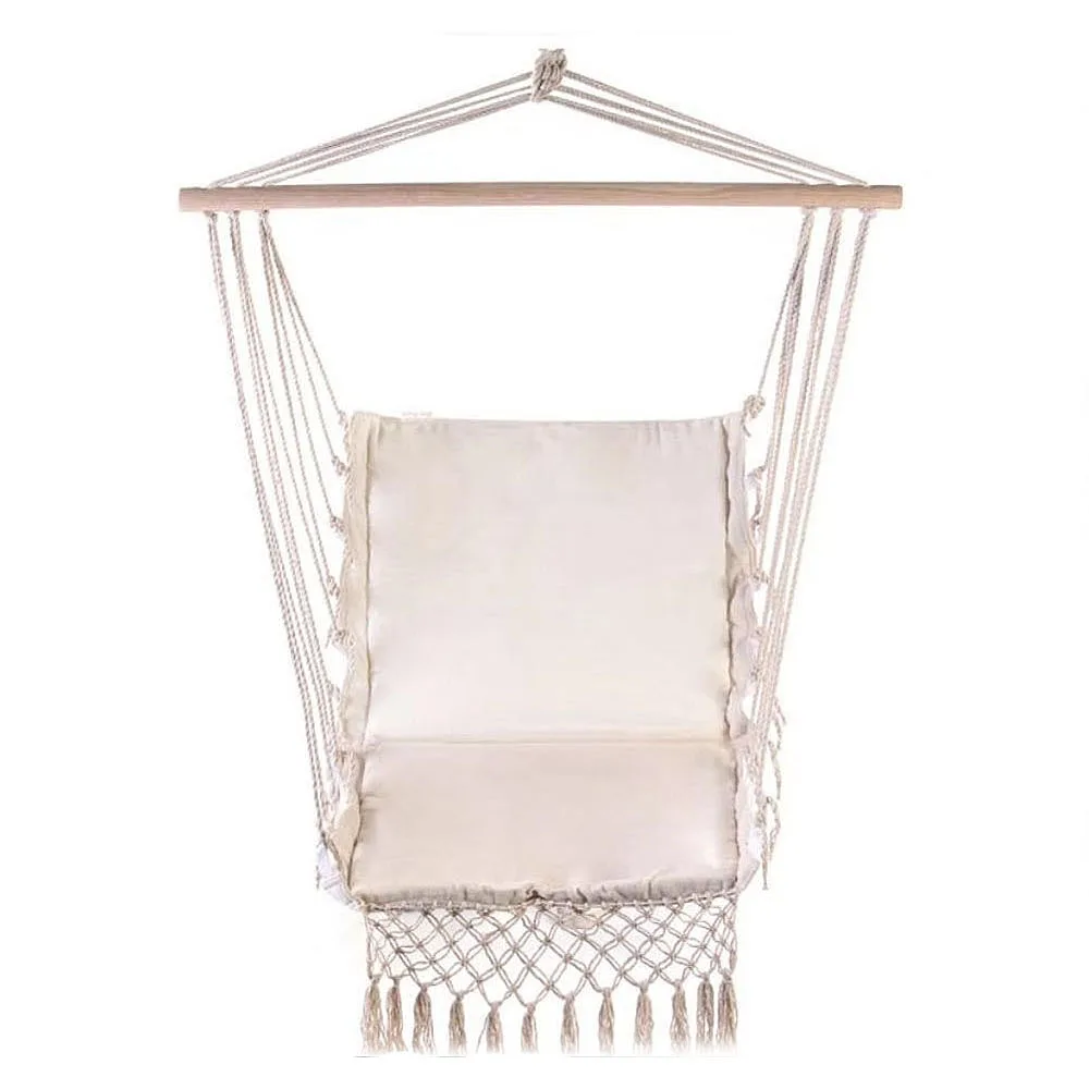 Hamaca silla colgante cuerda columpio para niños adultos muebles de interior al aire libre columpio colgante jardín dormitorio Silla de seguridad individual - 4