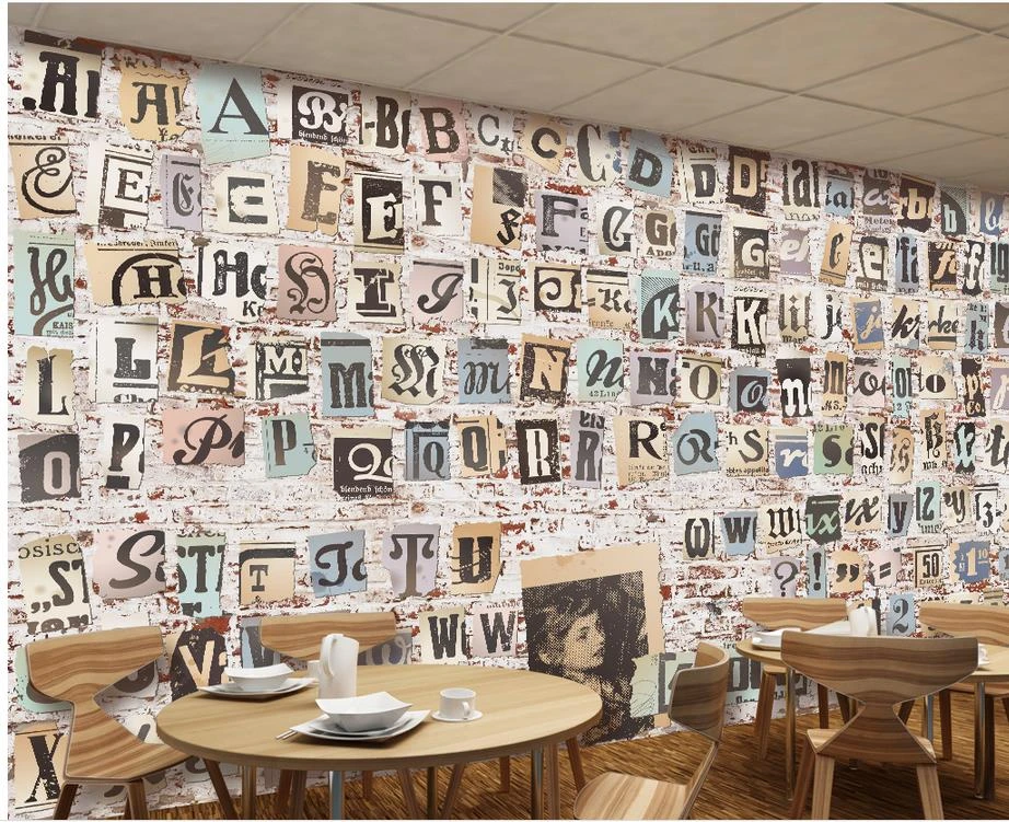 3d Angepasst Tapete Foto Tapete Fur Wande Europa Alte Zeitung Reissen Alphabetischer Restaurant Home Dekoration Custom Wallpaper Photo Wallpaperwallpaper For Walls Aliexpress