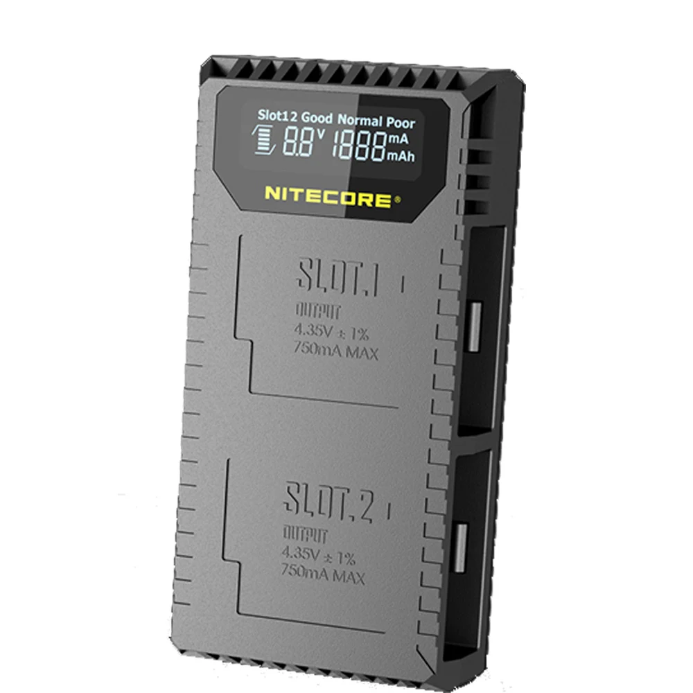 

Nitecore UGP5 Dual Slot Digital Charger for GoPro Hero5 Black Battery