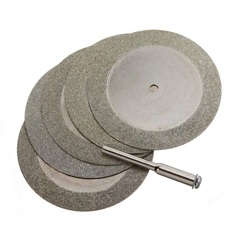 

10 Pieces/Set 20MM Diamond Cutting Discs Wheel Saw Blade+2pcs Mandrels Drill Bit Holder for Rotary Tool Dremel Stone Blade