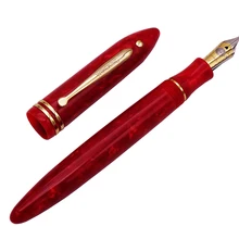 Wing Sung 626 Wingsung целлюлоидная Классическая перьевая ручка Little God Dot из смолы Красного иридия, тонкая 0,5 мм ручка для письма, подарок, деловая ручка