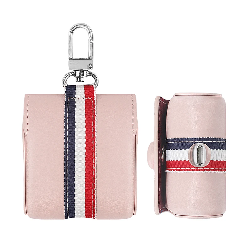 Cute Case For Airpods Women Mini Earphone Cover For Airpods Earpods Pink Color Leather Cases For Apple Wireless Headphone Coque (1)