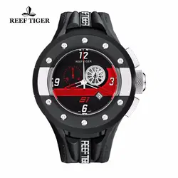 Риф Тигр/RT дизайнерские спортивные часы для мужчин приборной панели циферблат кварцевые часы хронограф дат часы RGA3027