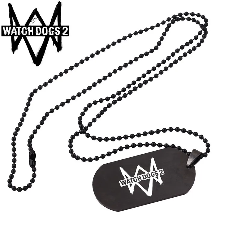 

Russian Games Watch Dogs 2 Dedsec Necklaces for Men Choker Link Chain Friendship Necklace Male Neckless Femme Dropshipping 2018