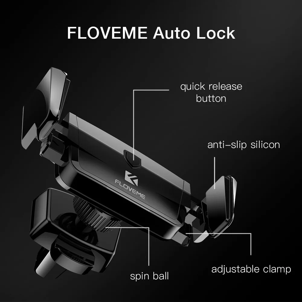 FLOVEME GPS Navigation Automatische Sperre Auto Handyhalter Entlüfter unterstützung Autotelefon Sta