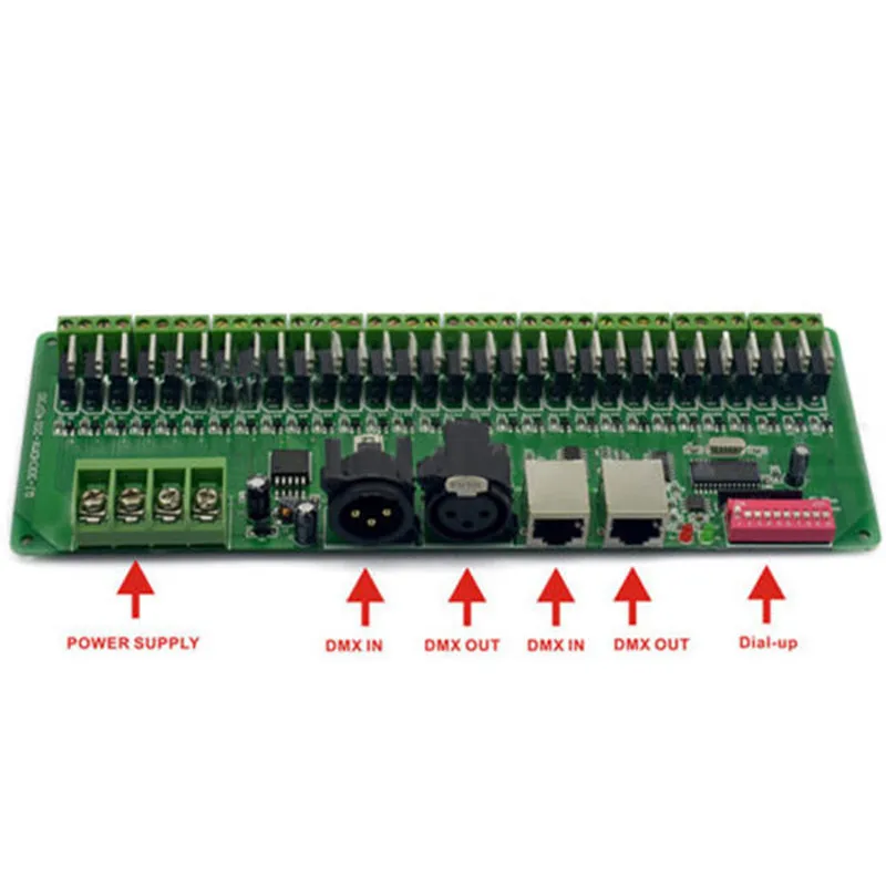 30 каналов DMX 512 rgb контроллер светодиодной ленты dmx декодер диммер драйвер DC9V 24V для