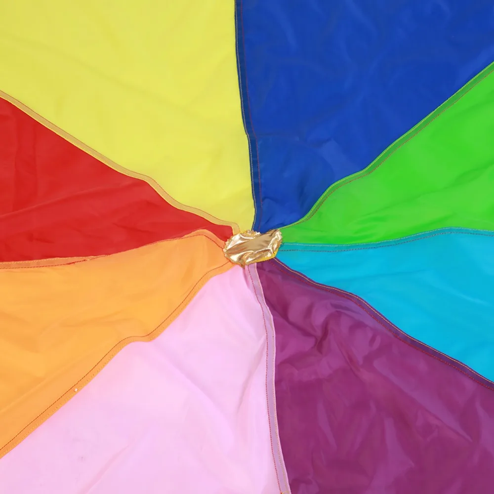 2M/3M/3.6M/6M Diameter Outdoor Rainbow Umbrella Parachute Toy Jump-Sack Ballute Play Teamwork Game Toy For Kids Gift Hot Sale 6