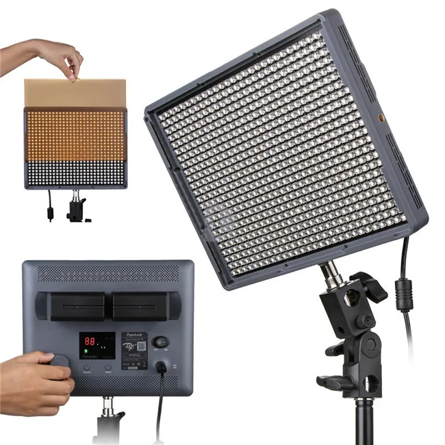 Aputure Amaran HR672W CRI 95+ 672 шт светодиодный видео светильник Панель с батареей 3200 K-5500 K беспроводной пульт дистанционного управления для Canon Nikon DSLR камеры