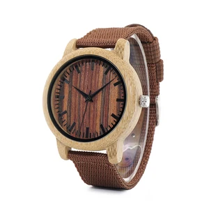 Image 3 - Bobo pássaro wd10 dos homens de luxo topo design da marca relógio de pulso de madeira dos homens relógios de designer de luxo bambu caixa de presente aceitar oem