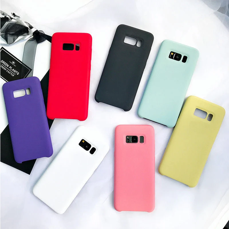Оригинальный чехол для Samsung Note 8 Note9 S8 Plus S9 S10Lite жидкий силиконовый мягкий из ТПУ S10