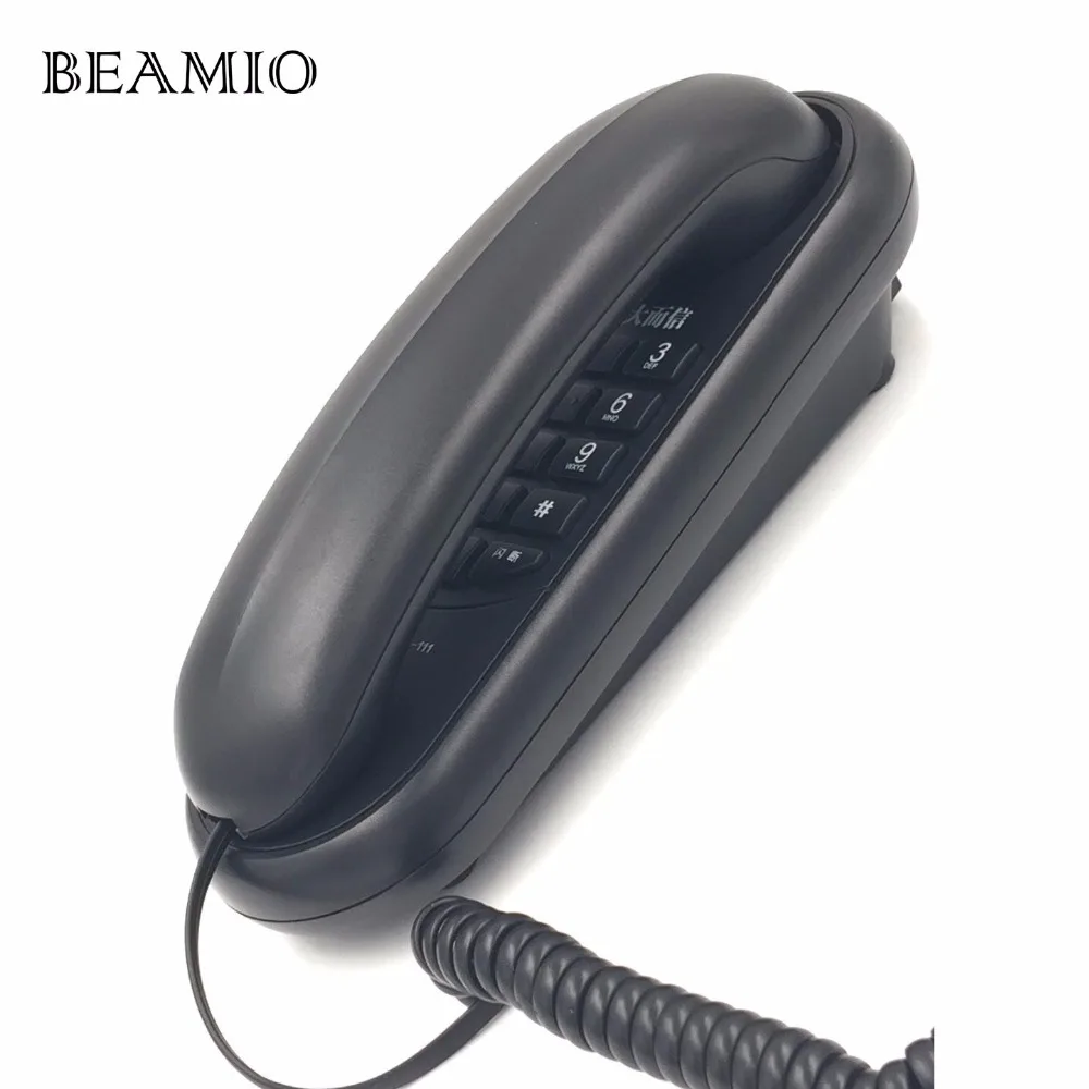 Beamio Mini Wall Landline Telephone With Flash Redial Pause Ringtone