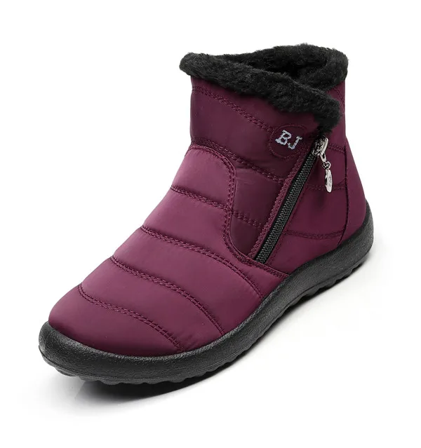 Waterproof boots women snow boots high top winter fur warm ankle boots