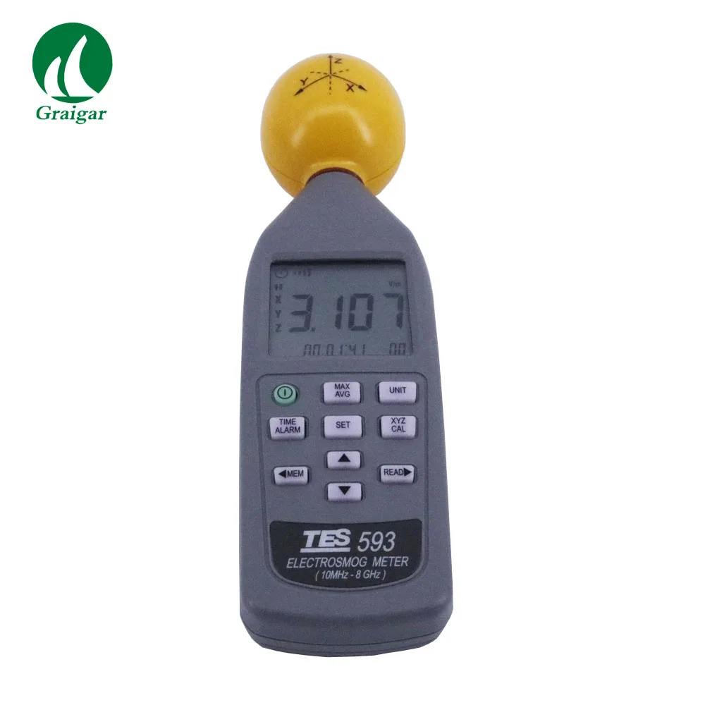 EMF метр TES593 триосевой регистратор данных для измерения изотропных