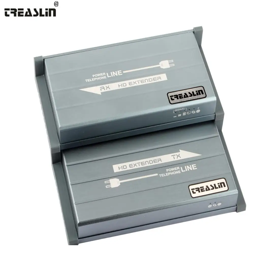 

TreasLin HDMI Extender over Homes Powerline Up to 656FT(200M) 1080P HDMI Transmitter Receiver With IR -For Home Use Only