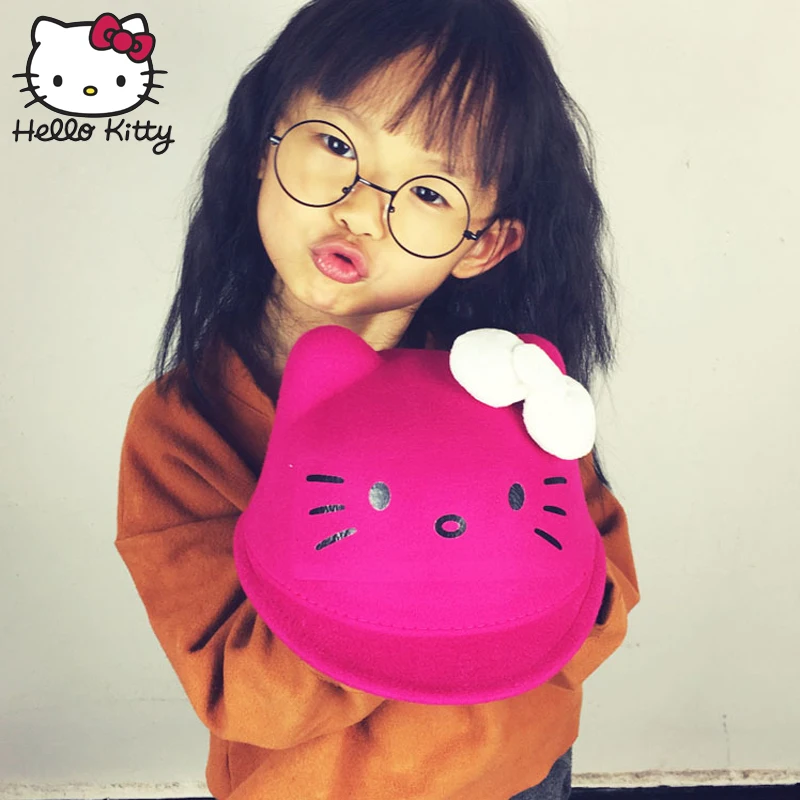 Hello kitty детские летние шапки кепки Кот милый hello kitty ребенок бейсбол Открытый обувь для девочек Кепка с козырьком от солнца Harajuku женский