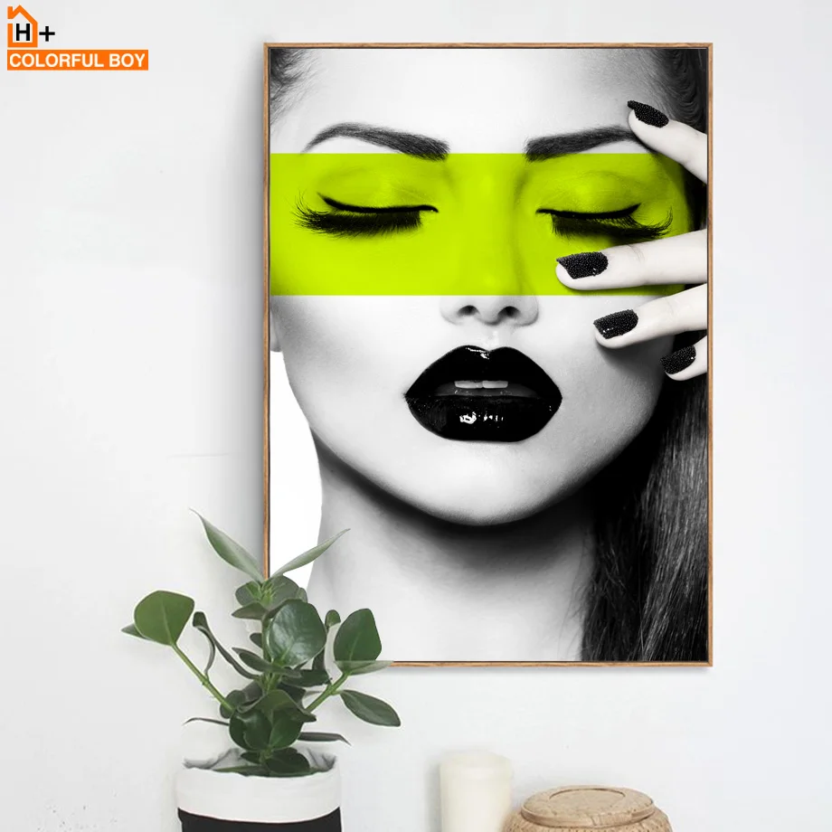 

Sexy Girls Eyelash Wall Art Canvas Painting Nordic Posters And Prints Black White Wall Pictures For Living Room Bedroom Decor