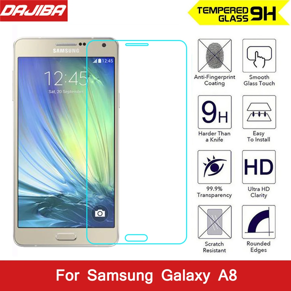 Premium Tempered Glass For Samsung galaxy A8 Screen Protector Toughened