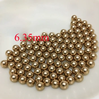 

6.35mm Dia H62 Brass Solid Industry Ball, about 100 pcs/lot
