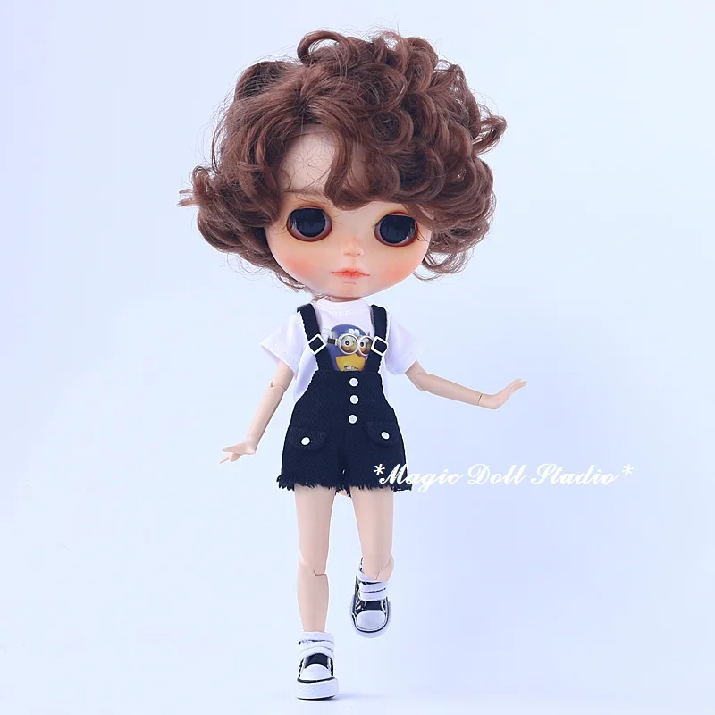 [MG684] Neoblythe Кукла Одежда# Demin короткий комбинезон подходит для Blyth Holala и Middleblythe Кукла Одежда