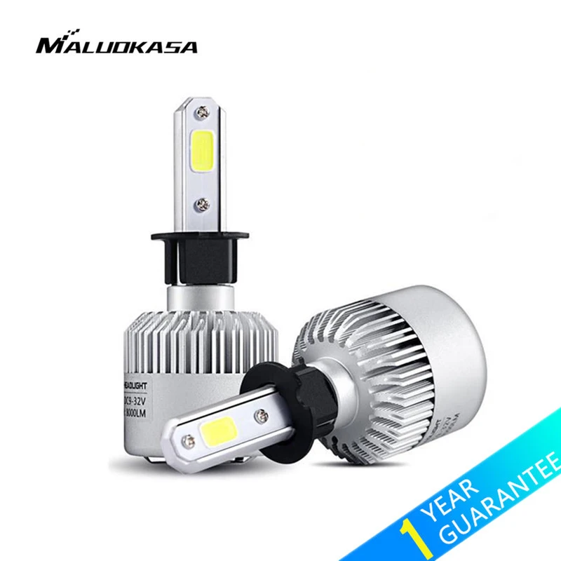 MALUOKASA 2PCs S2 Car COB H7 LED Headlight Bulb H1 HB2/9003/H4 Hi-Lo Beam H8/H9/H11 72W 8000LM Auto Lamp 6500K White Car-styling MALUOKASA 2PCs S2 Car COB H7 LED Headlight Bulb H1 HB2/9003/H4 Hi-Lo Beam H8/H9/H11 72W 8000LM Auto Lamp 6500K White Car-styling