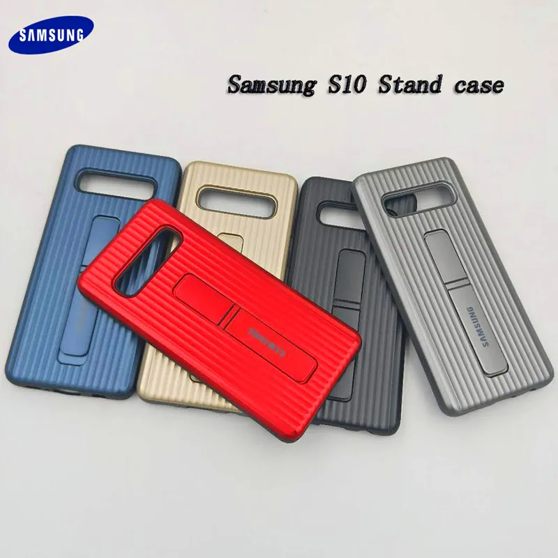 

Samsung Galaxy S10 S10 plus Desktop Stand Hold Case 100% original Heavy Duty mobile phone Cover For Galaxy S 10 S10+ with logo