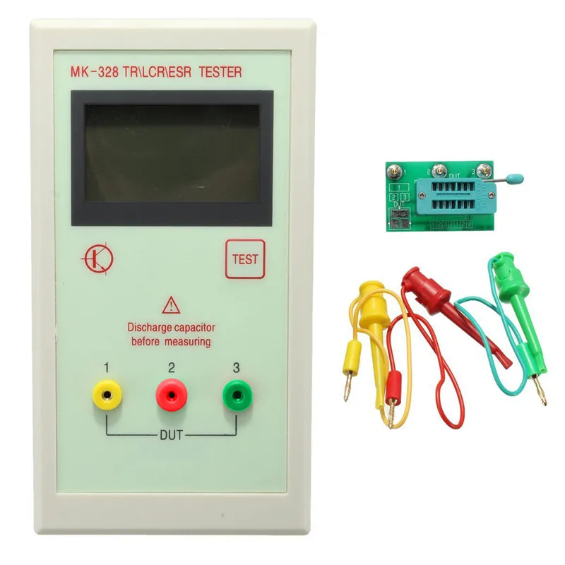 

Portable MK328 128*64 LCD Transistor Tester Diode Inductance Capacitance ESR Meter MOS/PNP/NPN L/C/R Testing #95871