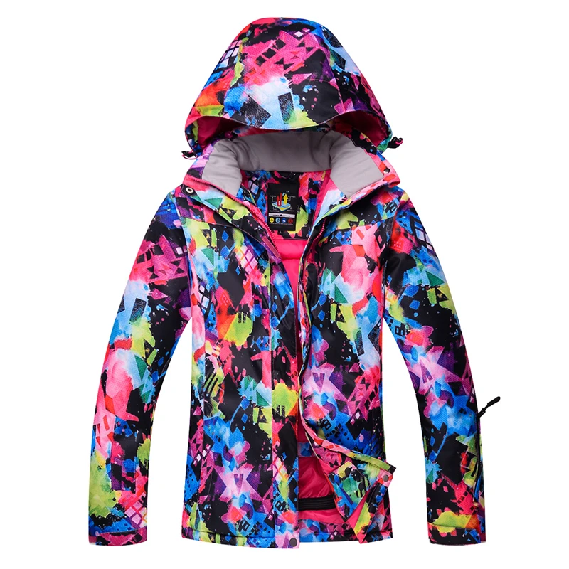 Colorful Skiing Jackets Women Waterproof Windproof Warm Winter