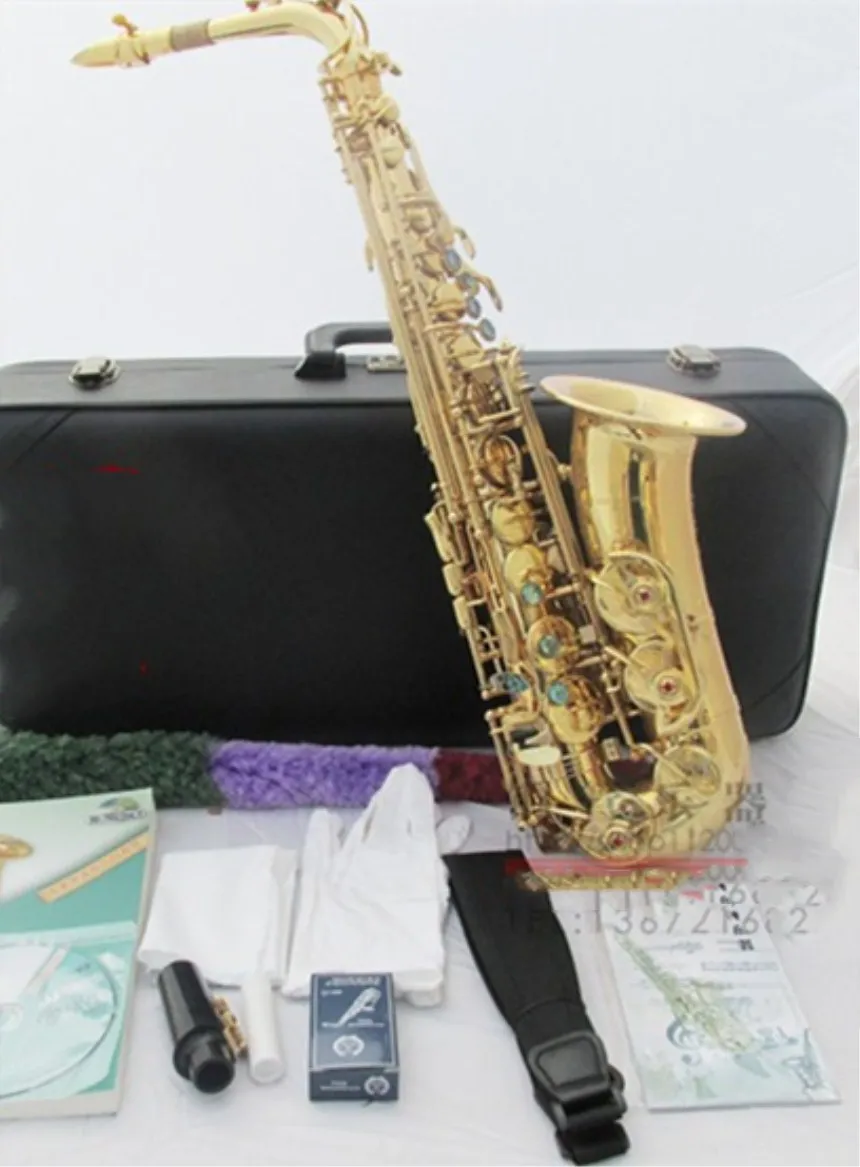 

Top Japanese Yanagisawa 901 E-flat Alto Saxophone Metal Mouthpiece Gold Lacquer Musical Instruments Professional Free Shipping