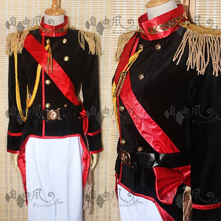 

APH France Francis Bonnefoy Cosplay Costume Halloween Uniform Outfit Coat+Pant+Belt Custom-made